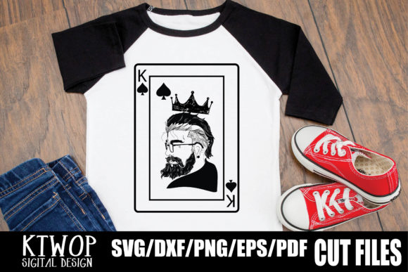 Beard Man King Card Svg