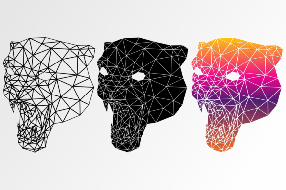 Black Panther Svg Craft Low Poly
