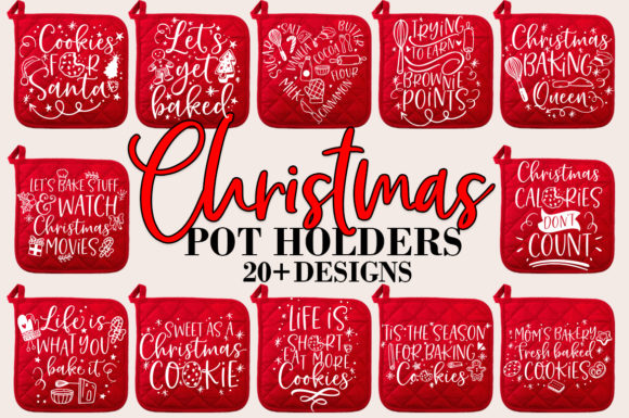 Christmas Baking Pot Holder Bundle SVG