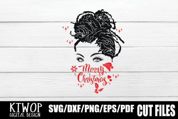 Christmas SExy Black Woman Dreadrock SVG