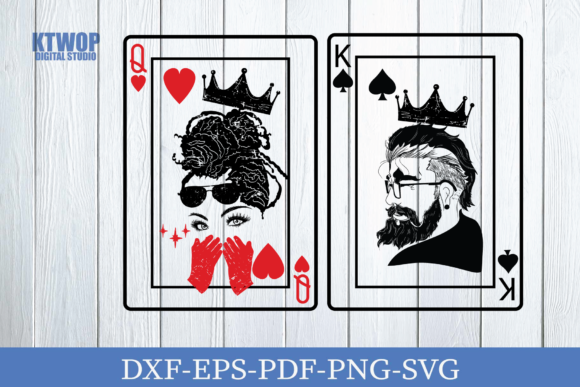 Couple King and Queen Card SVG