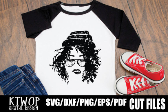 Grunge Black Girl Wool Hat SVG