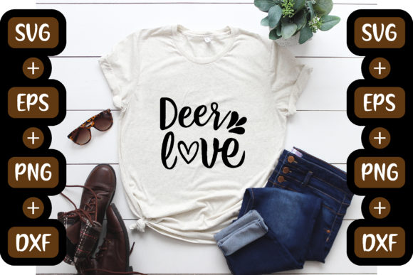 Happy Valentine Svg Design, Deer Love