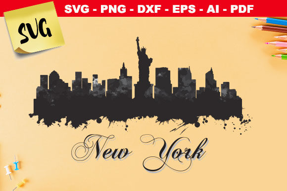 New York Paint Splatter SVG