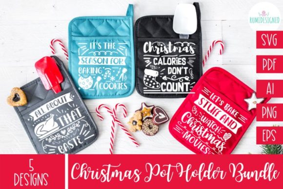 The Christmas Pot Holder Bundle Svg